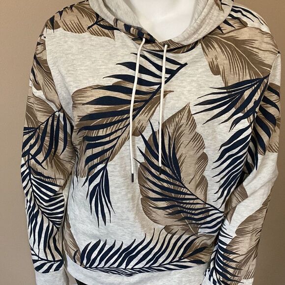 Mens SUN + STONE Leaf Print Hoodie- Size XL - Picture 7 of 15